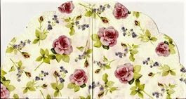 2 Servietten rund Lea la Rose