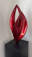 Design-Skulptur «Flamme» rot  Deko Kunst