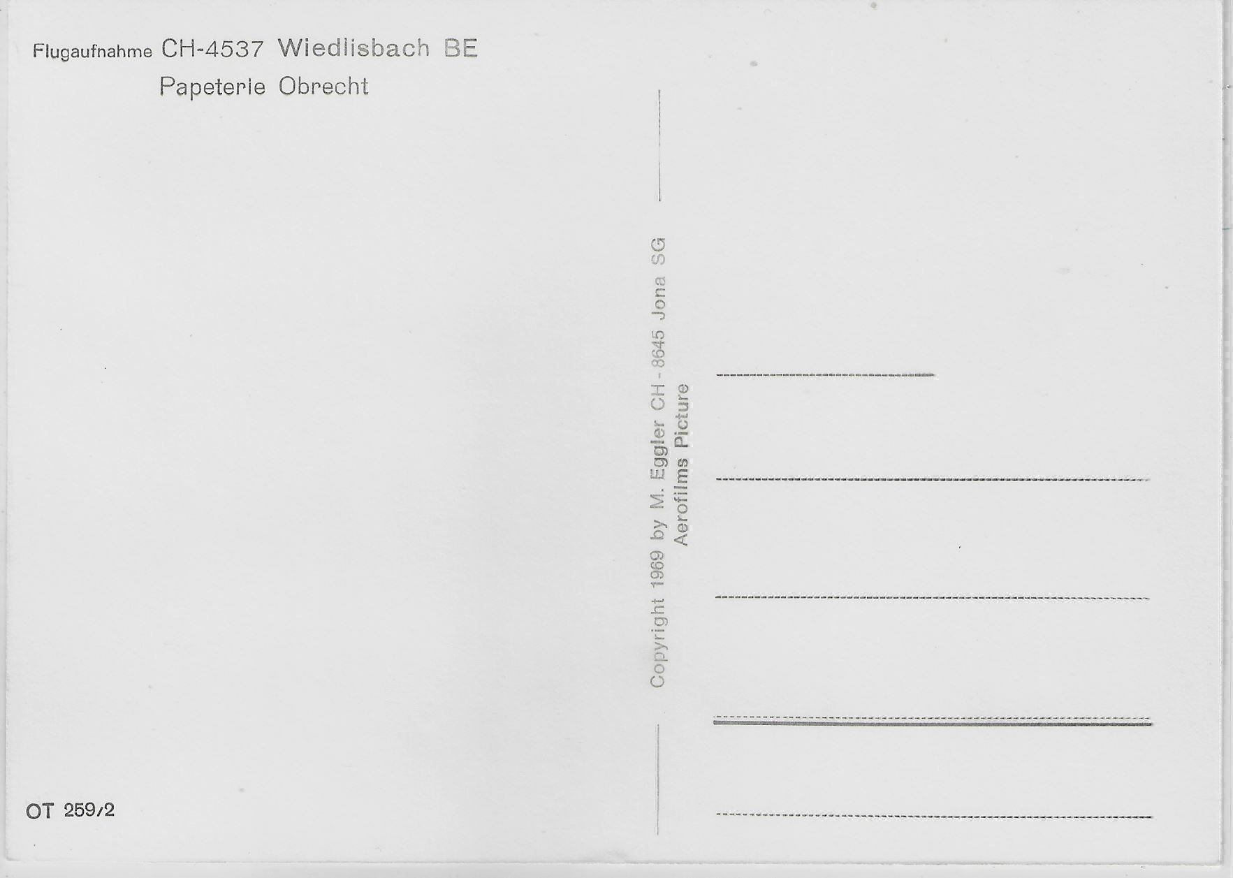 Cartoline postali: Flugaufnahme Wiedlisbach BE – Antico da Ettingen venduto da Kartenplanet 1