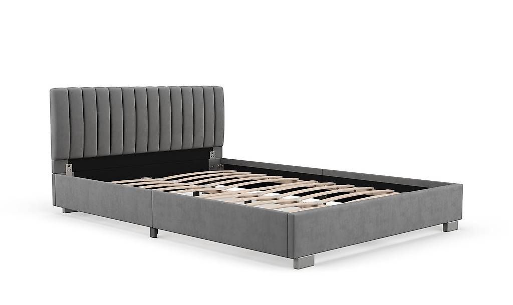 Letti: Neues Polsterbett 140x220 Anthrazit – Usato da Berlingen venduto da Langley 1