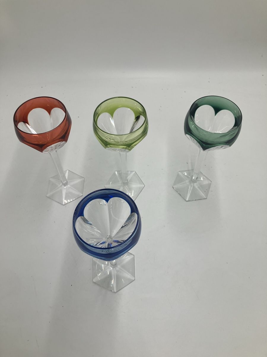 Lambert Bicchieri: 4 Verres Val St Lambert – Usato da fribourg venduto da Retroverso 1