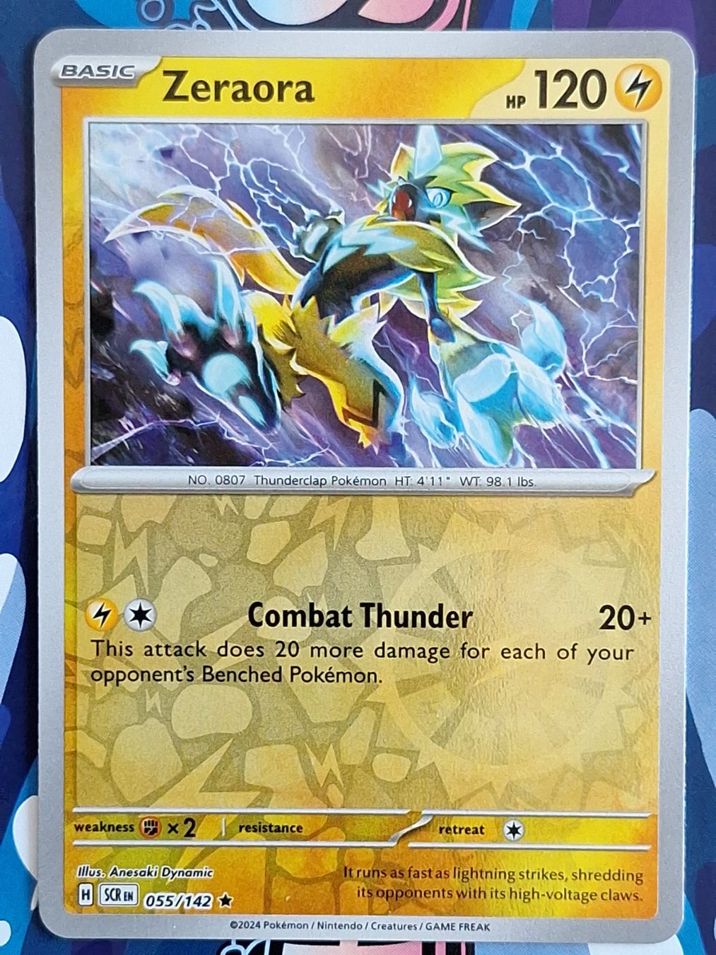 Pokémon Sammelbilder & Trading cards: Zeraora - Reverse Holo Pokemon Stellar Crown - #7.3 – Gebraucht aus Altstätten SG von GGsGameshop