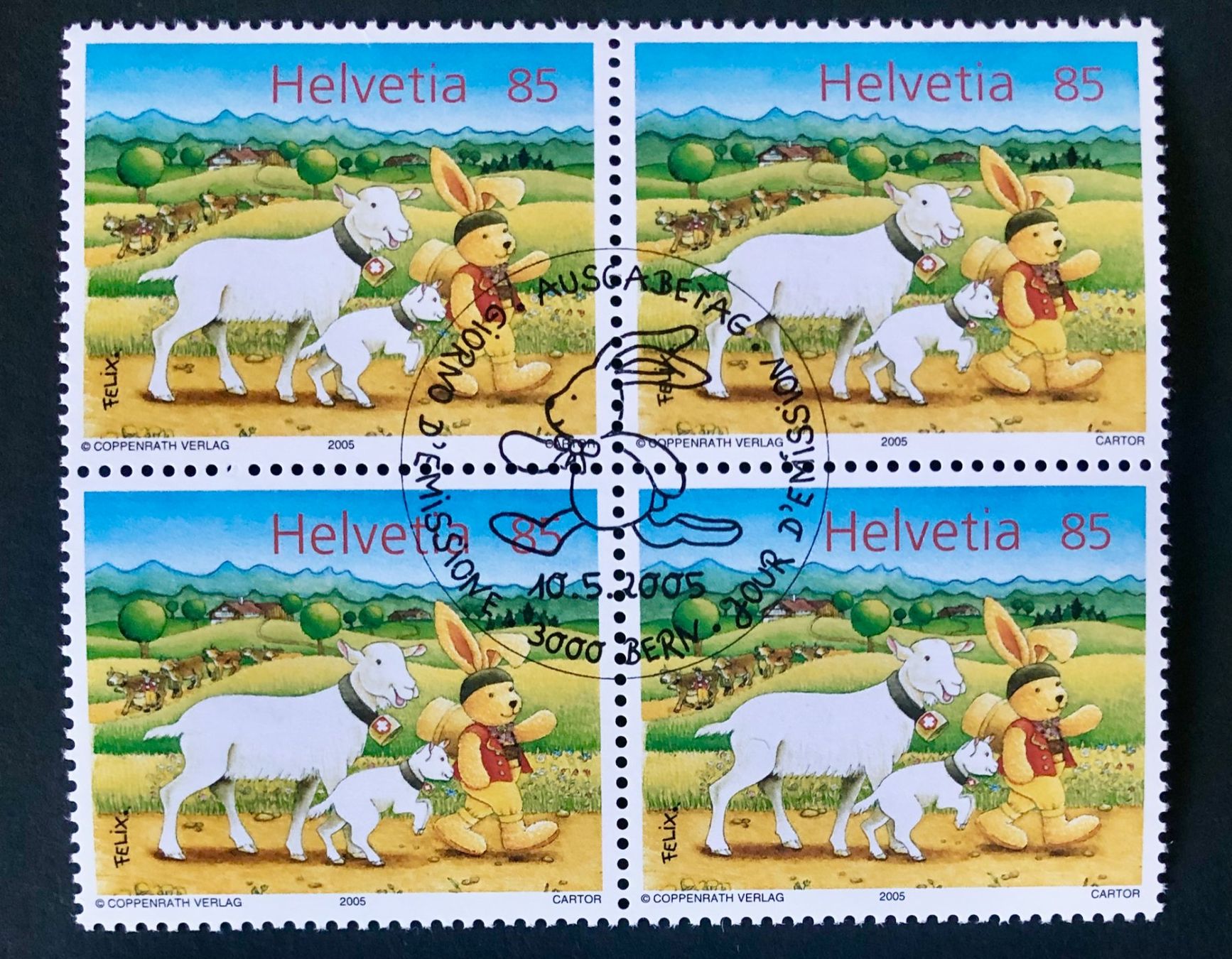 Tutti i francobolli: Viererblock Nr.1163/1164 mit Stempel Bern 2005 – Usato da Aarau venduto da Billa007 1