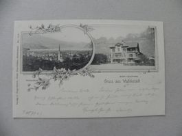 Karte Wallenstadt Walenstadt SG Hotel Churfirsten Jahr 1903