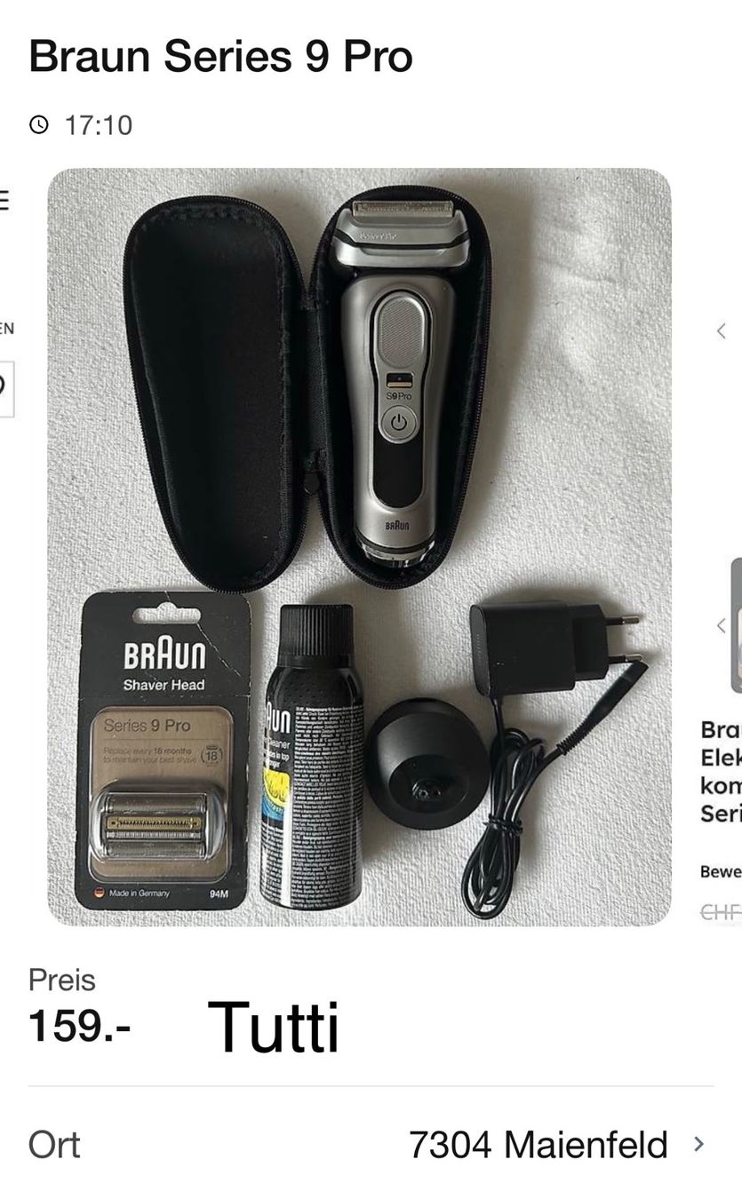 Braun Rasoi & Lamette da barba: Braun Series 9 Pro top Zustand – Usato da Maienfeld venduto da tobeyl2020 1