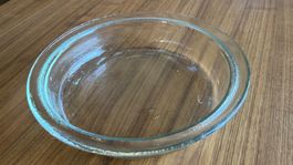 Glaschüssel Niederer 32 cm Durchmesser, flach und  gebraucht
