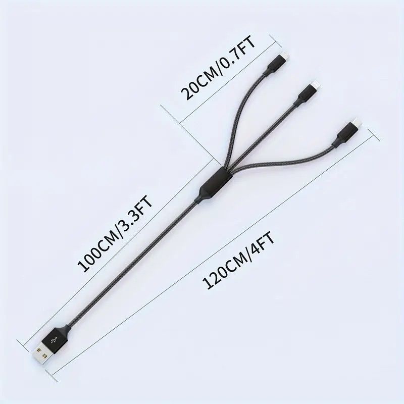 Cavi: 3in1 Ladekabel Nylon USB Typ-C Micro iPhone Handy – Nuovo e nell'imballaggio originale da Wettingen venduto da Chnoelleli 1