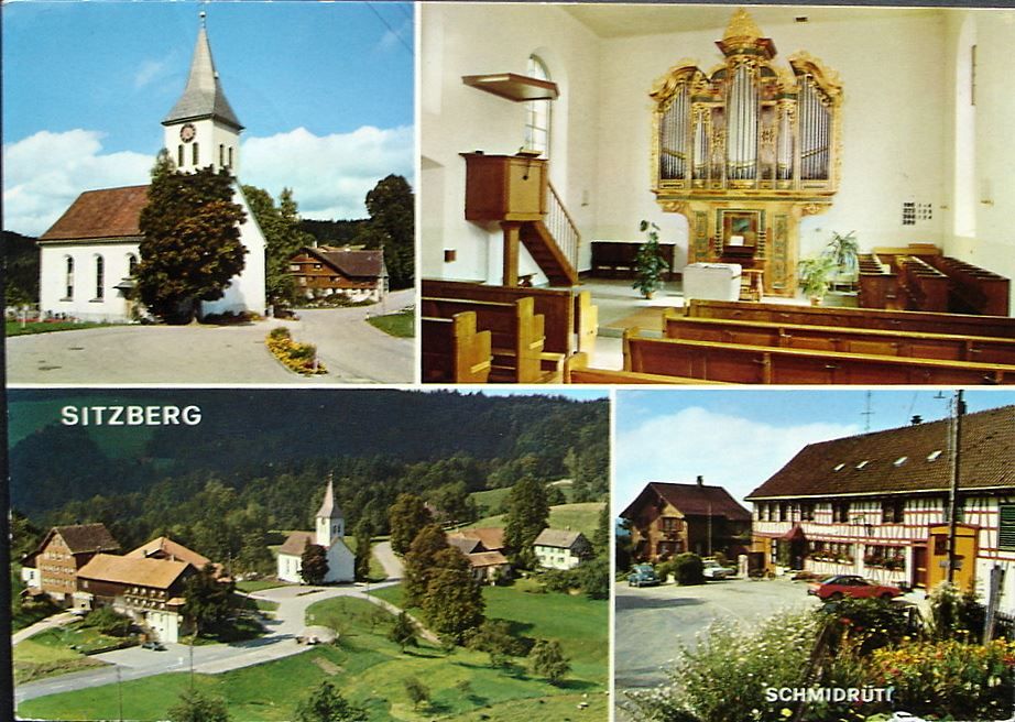 Cartoline postali: SITZBERG Schmidrüti - Auto, VW-Käfer – Usato da Jona venduto da philajona