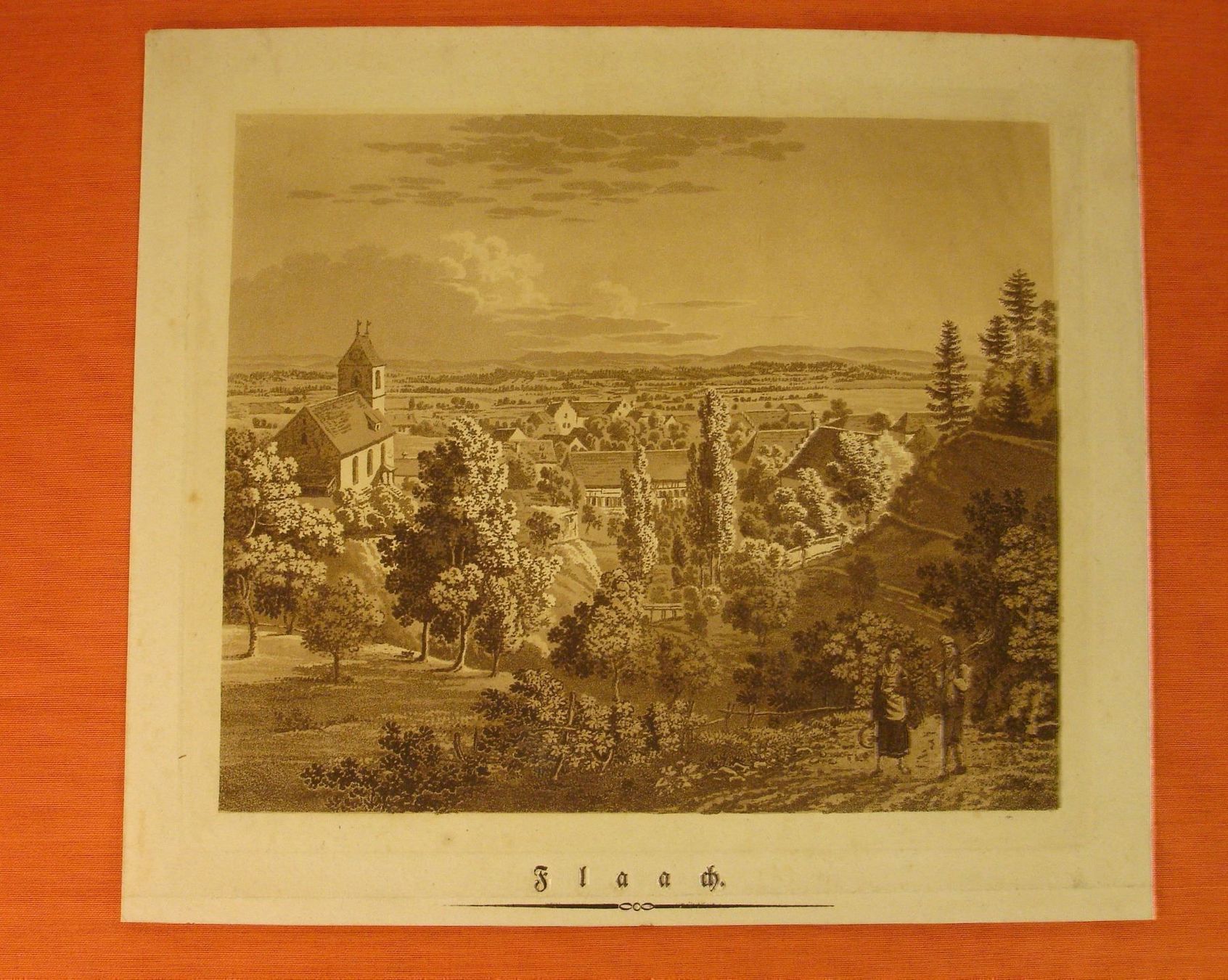 Stiche: FLAACH, AQUATINTA 1822 – Gebraucht aus Grüningen von Kartensammler