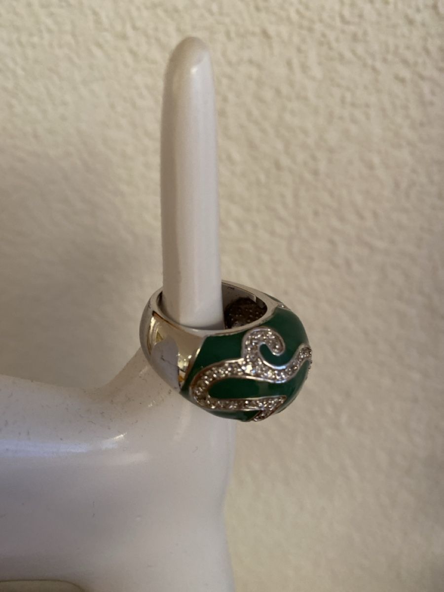 Anelli: Statement Ringe Modeschmuck Blume & Grün Strass ca Gr.60 – Nuovo (secondo la descrizione) da Illnau venduto da Sniwi67 5