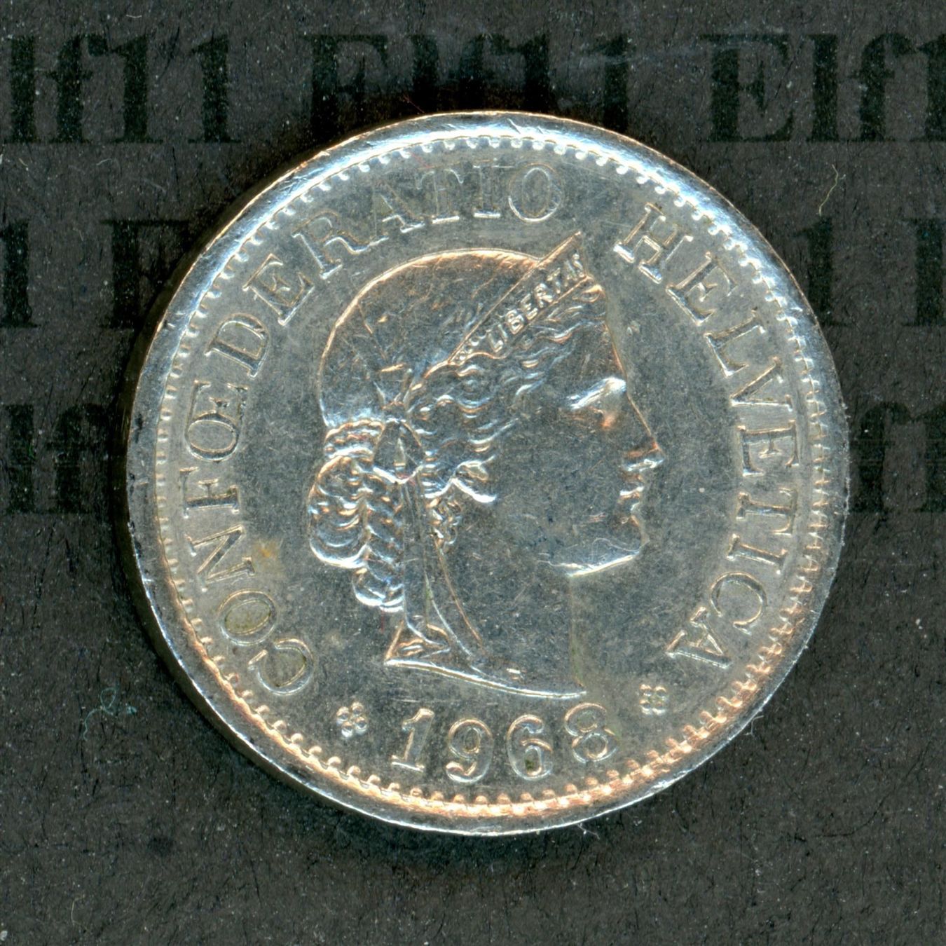 Tutti le monete: CHF___0.10 1968 -vz 10 Rappen – Usato da Widnau venduto da Elf11