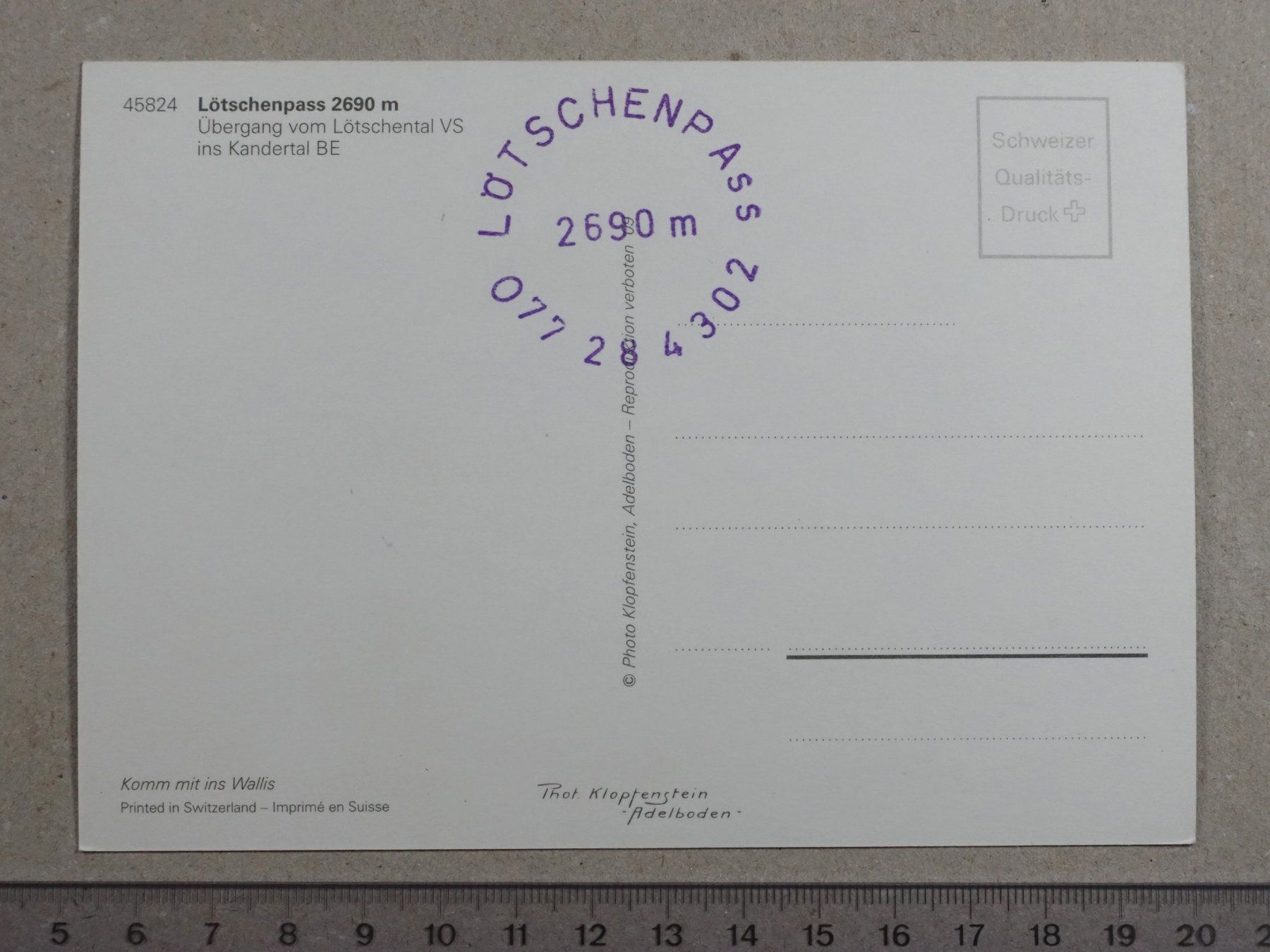 Cartoline postali: Lötschenpass, Lötschental - Kandertal – Usato da Lenzburg venduto da fh1 1