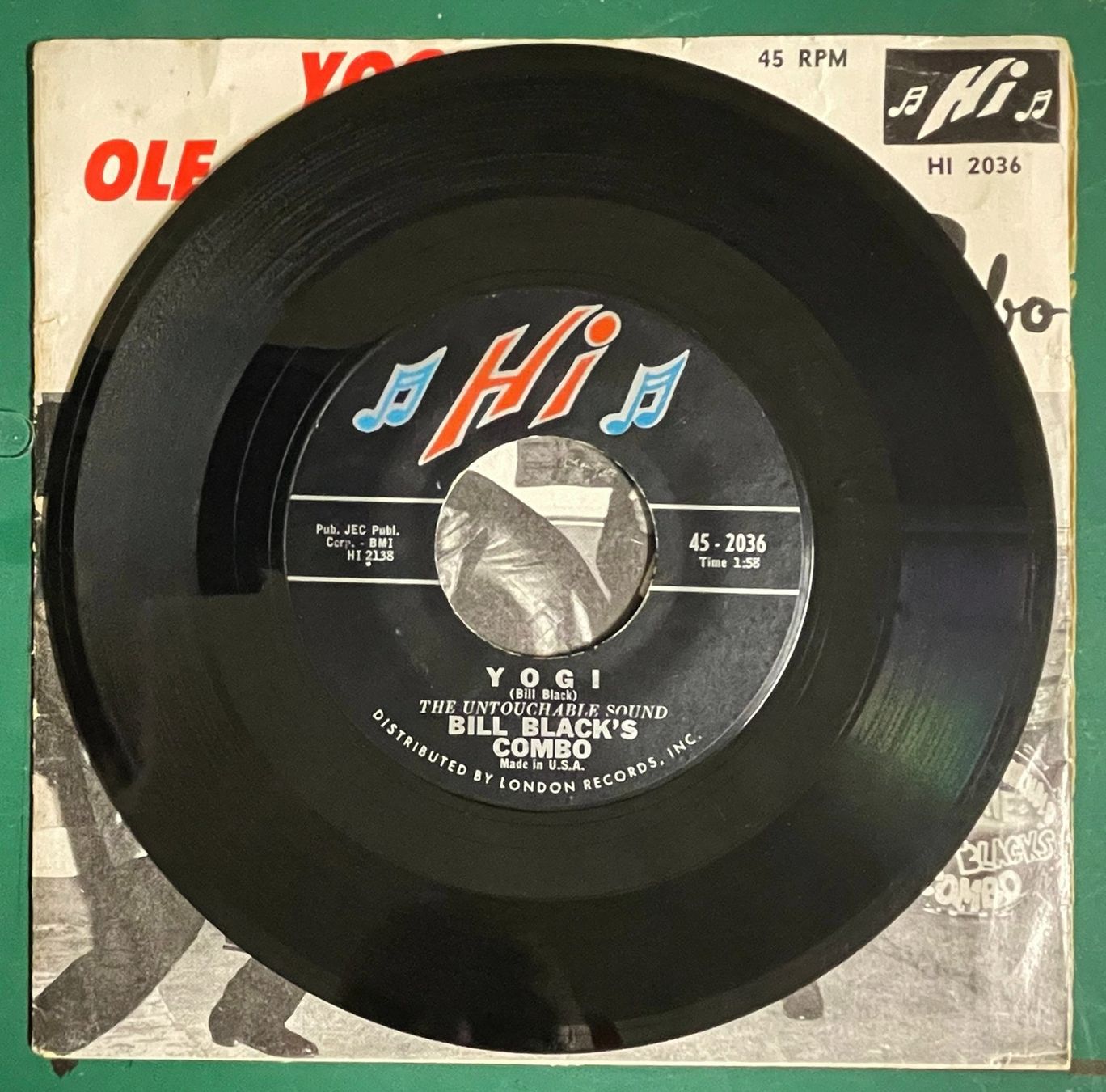 Dischi in vinile: Single: BILL BLACK'S  COMBO - Yogi – Usato da Frenkendorf venduto da Yard-Sale-2000 1
