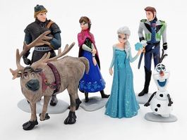 6 ELSA UND ANNA FIGUREN - EISKÖNIGIN