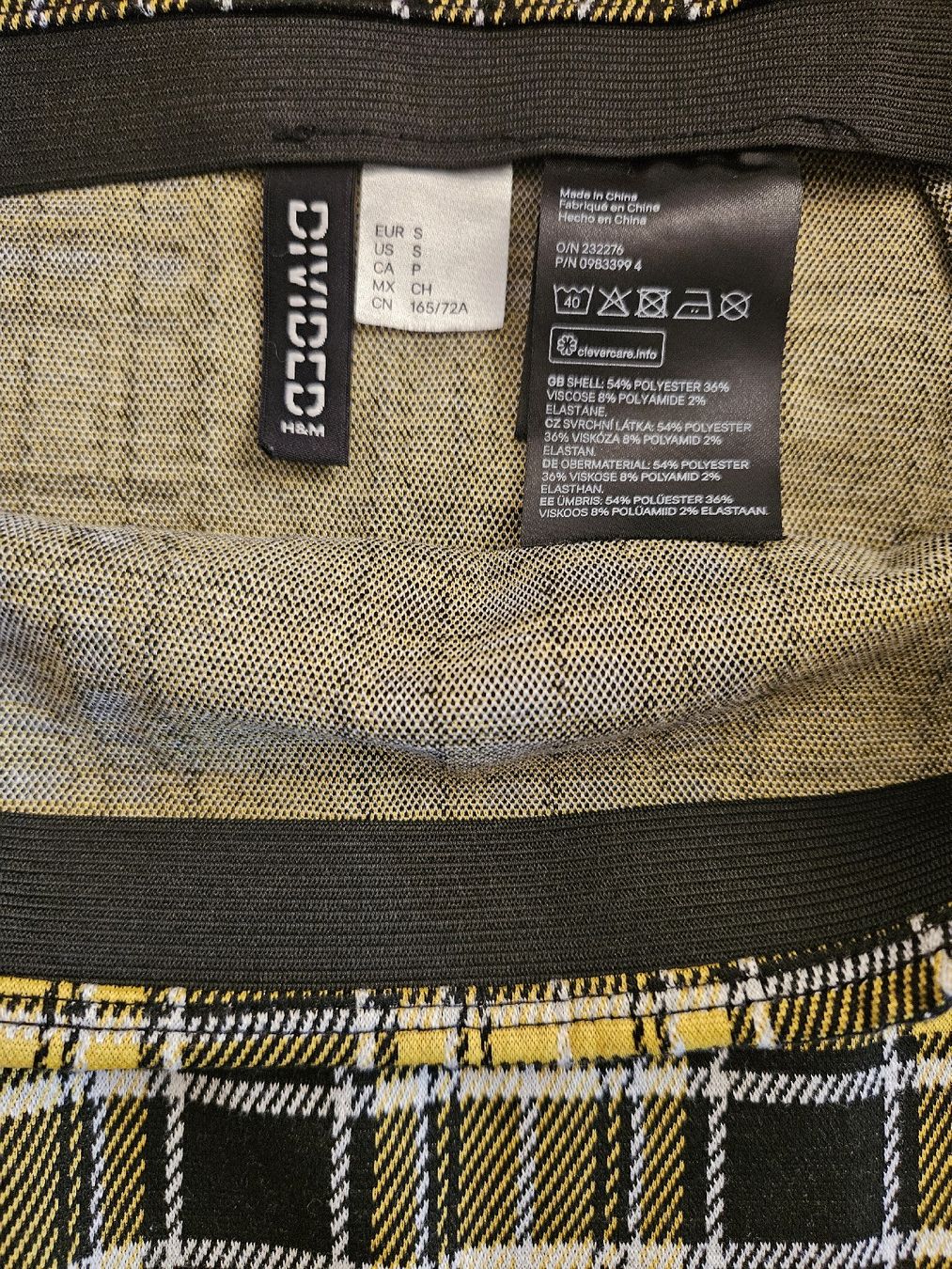 H&M Gonne: H&M Yellow Plaid Mini Skirt - Size S – Nuovo (secondo la descrizione) da Basel venduto da yat_r699 2