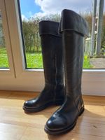 Stiefel Damen Leder Schwarz Grösse 38 guter Zustand