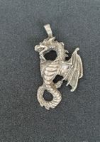 Ciondolo Drago argentato vintage