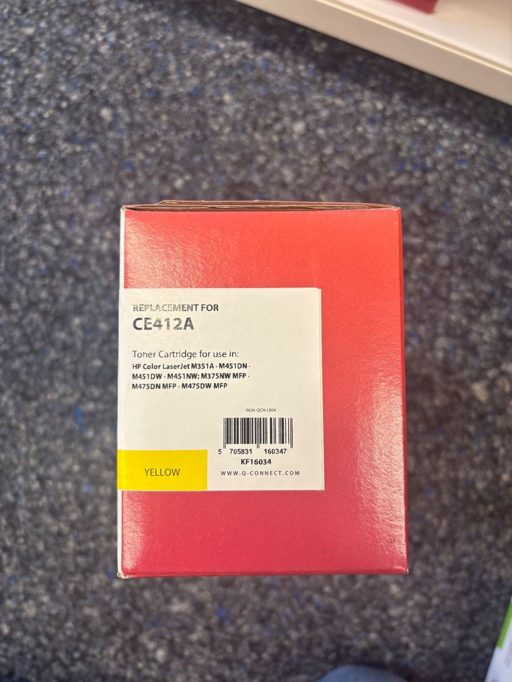 Cartucce per stampanti & toner: Q-Connect Toner CE412A yellow neu – Nuovo e nell'imballaggio originale da Aarau venduto da ric_j2fq 1