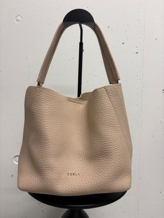 Furla Handtasche Grace Leder beige Hobo Bag Crossbody