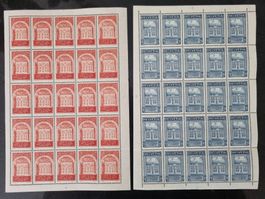 1924 : 2 Bogen mit Nr. 167 - 168, postfrisch **