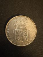 Schweden 1 Krone Silbermünze 1963 guter Zustand