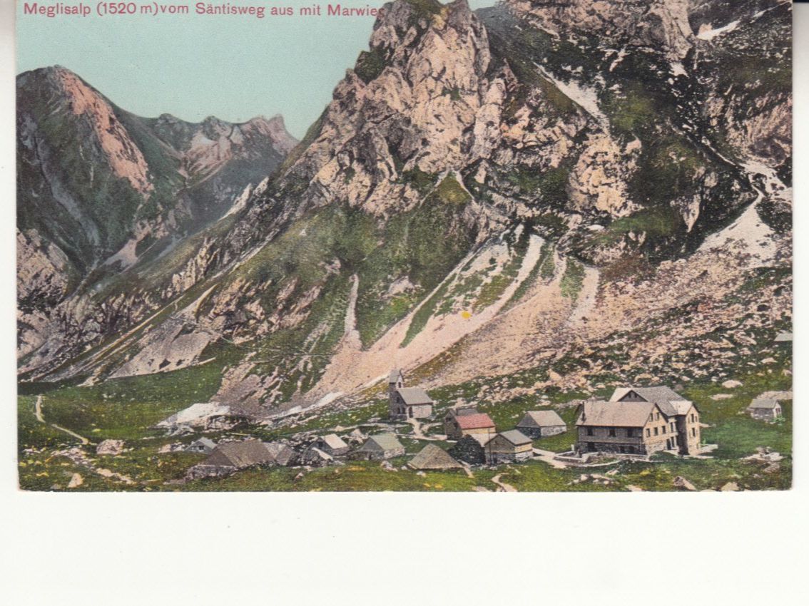 Ansichtskarten: Meglisalp ca. 1910 – Gebraucht aus Bürglen TG von StampGraf