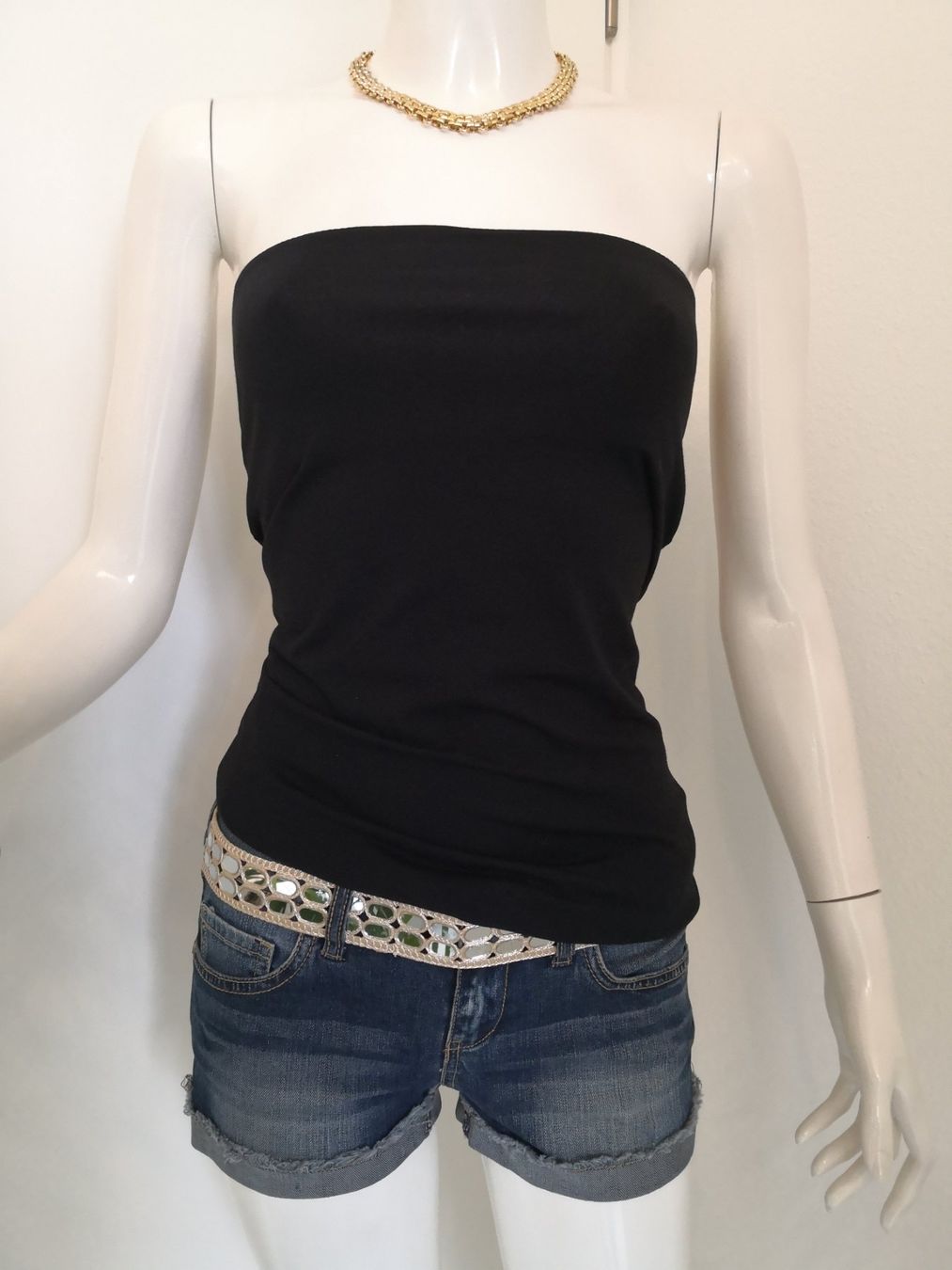 Mango Top: 🤩MANGO BANDEAU-TOP SCHWARZ STRETCH – Nuovo (secondo la descrizione) da Olten venduto da Naja-Twins-Twins 5
