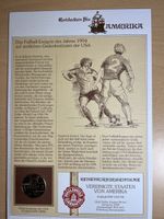 Gedenkmünze Half Dollar Fussball WM 1994 USA Stempelglanz