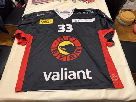 SC Bern Gameworntrikot Junioren Nummer 33 Grösse XL