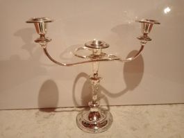 Vintage Kerzenhalter 763 Gramm Metall Silberf. Shabby Chic