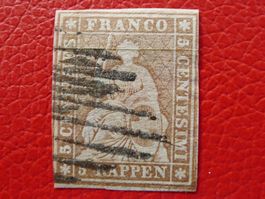 Strubel: 22F (22B1.mm) Seidenpapier, Kat: 1'400.- vollrandig