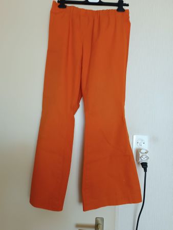 Schlaghose für Damen orange aus Baumwolle