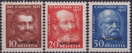1932, Nr.191-193 mit seltenen "SPECIMEN"-Aufdrucken.