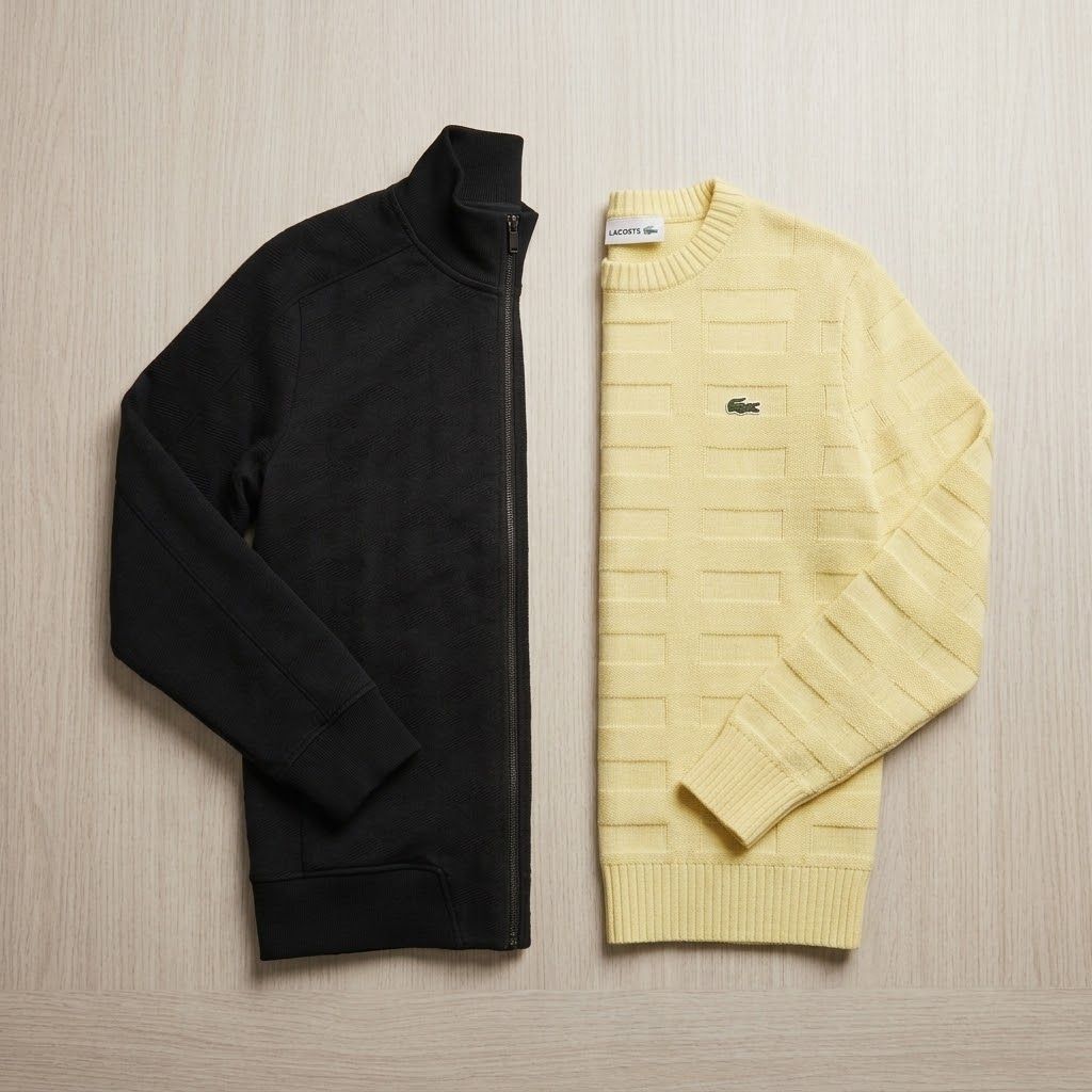 Lacoste Giacche: Hugo Boss jaquette + Lacoste pull vintage Taille S – Usato da Le Locle venduto da QualiteExpress 1