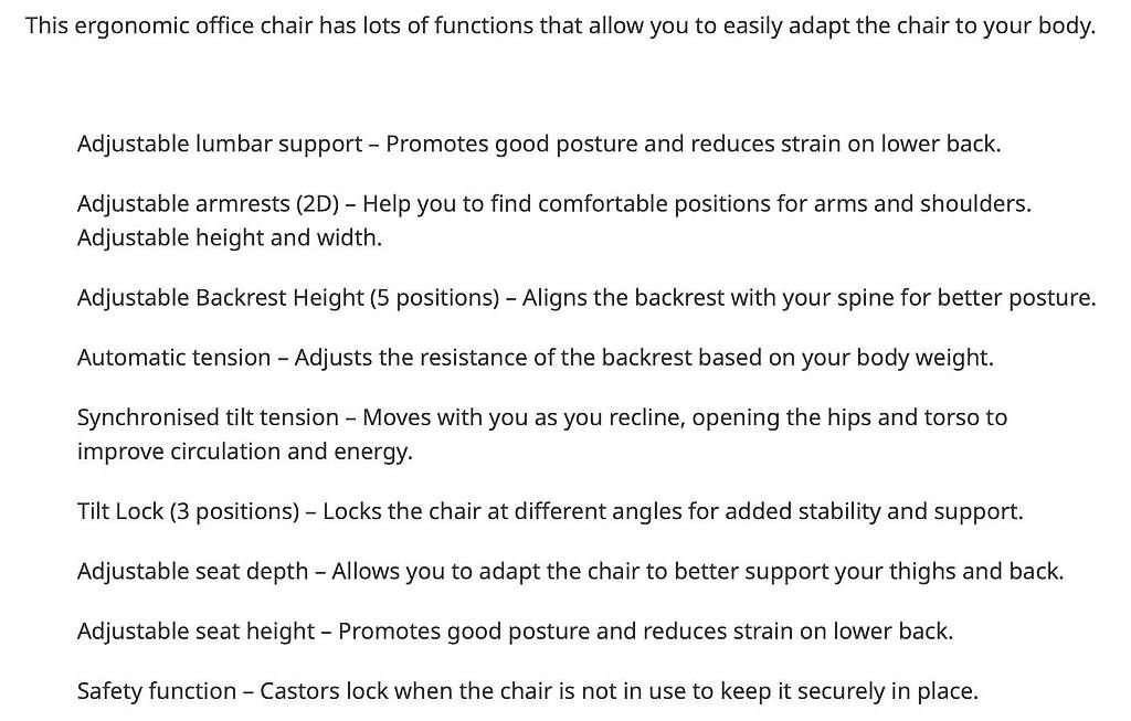 Chaises: IKEA ergonomic chair HATTEFJÄLL – D'occasion à Glis par ana_s8jf 4