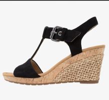 Sommerliche schwarze Keilsandalen von Gabor Gr. 38.5