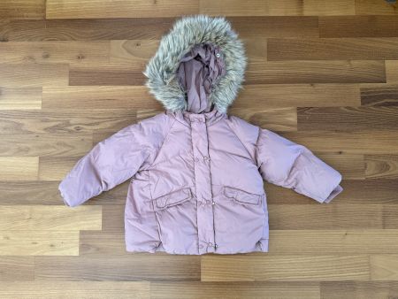 Zara Daunenmantel Gr. 86 Rosa