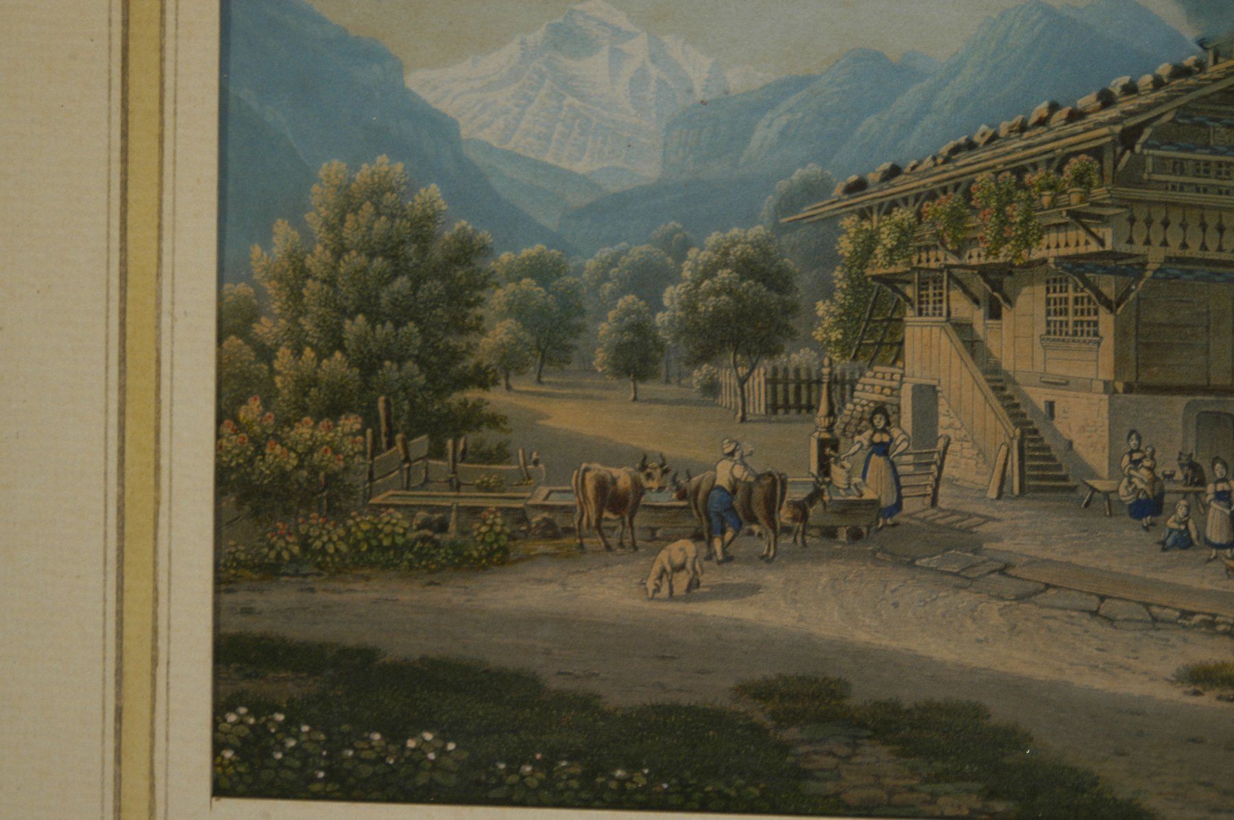Incisioni: Bauernhaus kolorierter Stich – Usato da Herisau venduto da Wisen 3