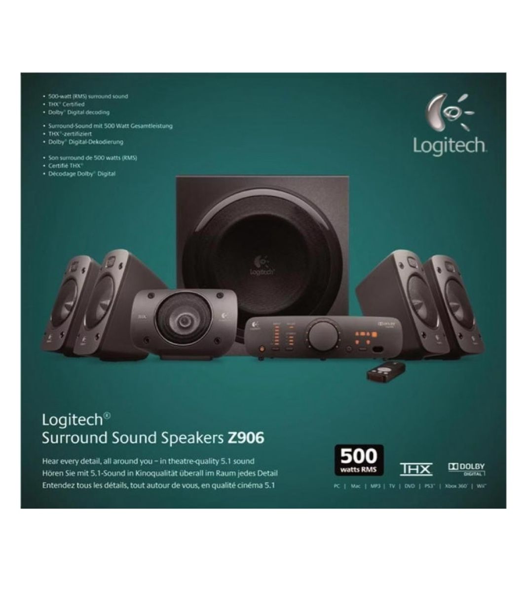 Logitech Heimkino: Logitech Z906 Surround Sound System & Zubehör – Gebraucht aus Eschenbach SG von jno_cqq6