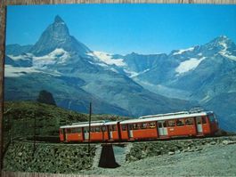 GGB Gornergratbahn mit Matterhorn E-Triebwagen Bhe 4/8 Nr. 3