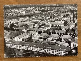 AK Mit dem Flugzeug über Basel. Neubadquartier