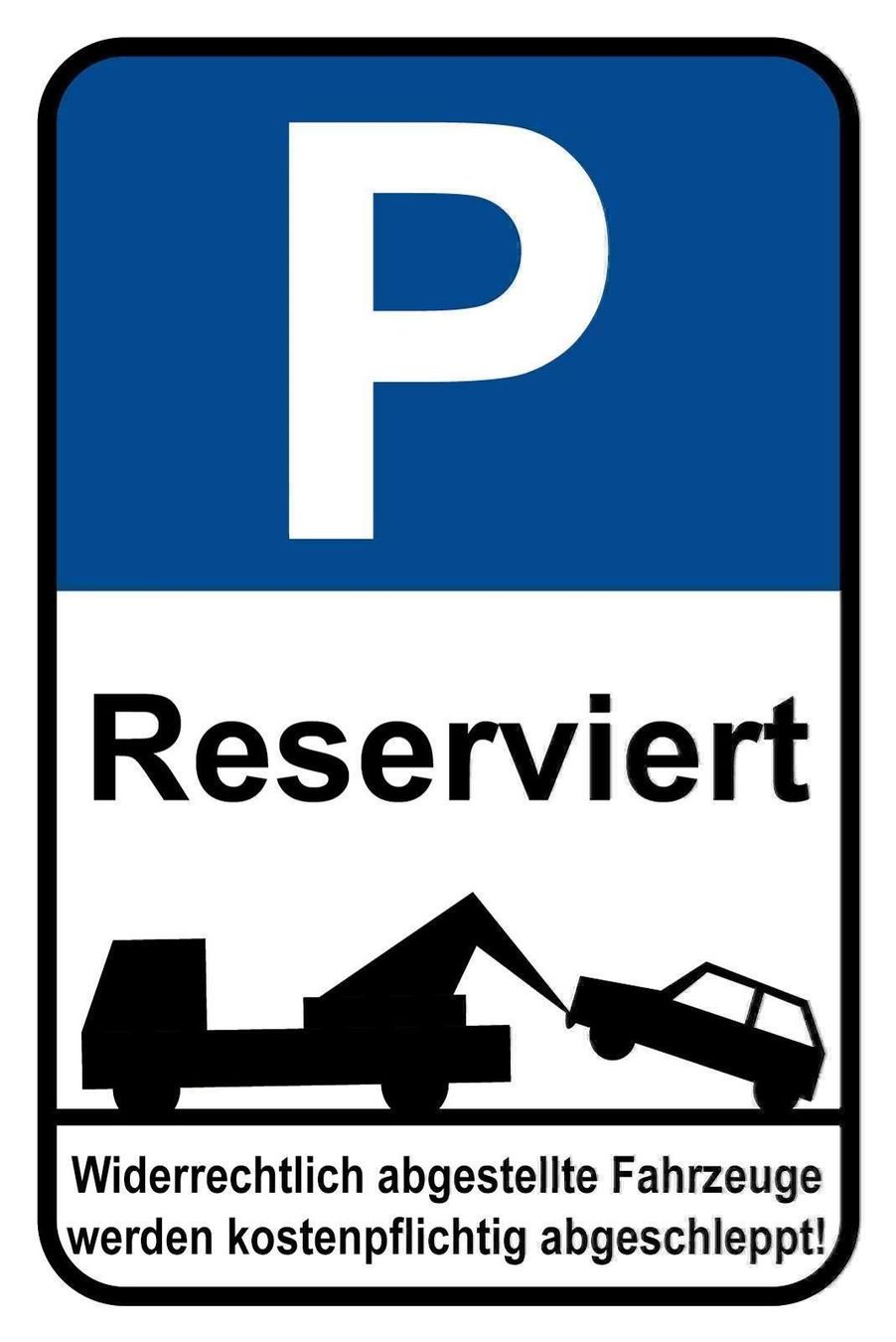 Insegne: Blechschild-PARKPLATZ-RESERVIERT – Nuovo e nell'imballaggio originale da Rupperswil venduto da big-one-sale