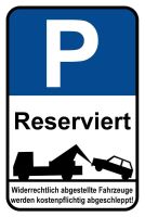 Blechschild-PARKPLATZ-RESERVIERT