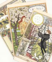 Künstlerkarten Eugène Grasset, 3 Stk