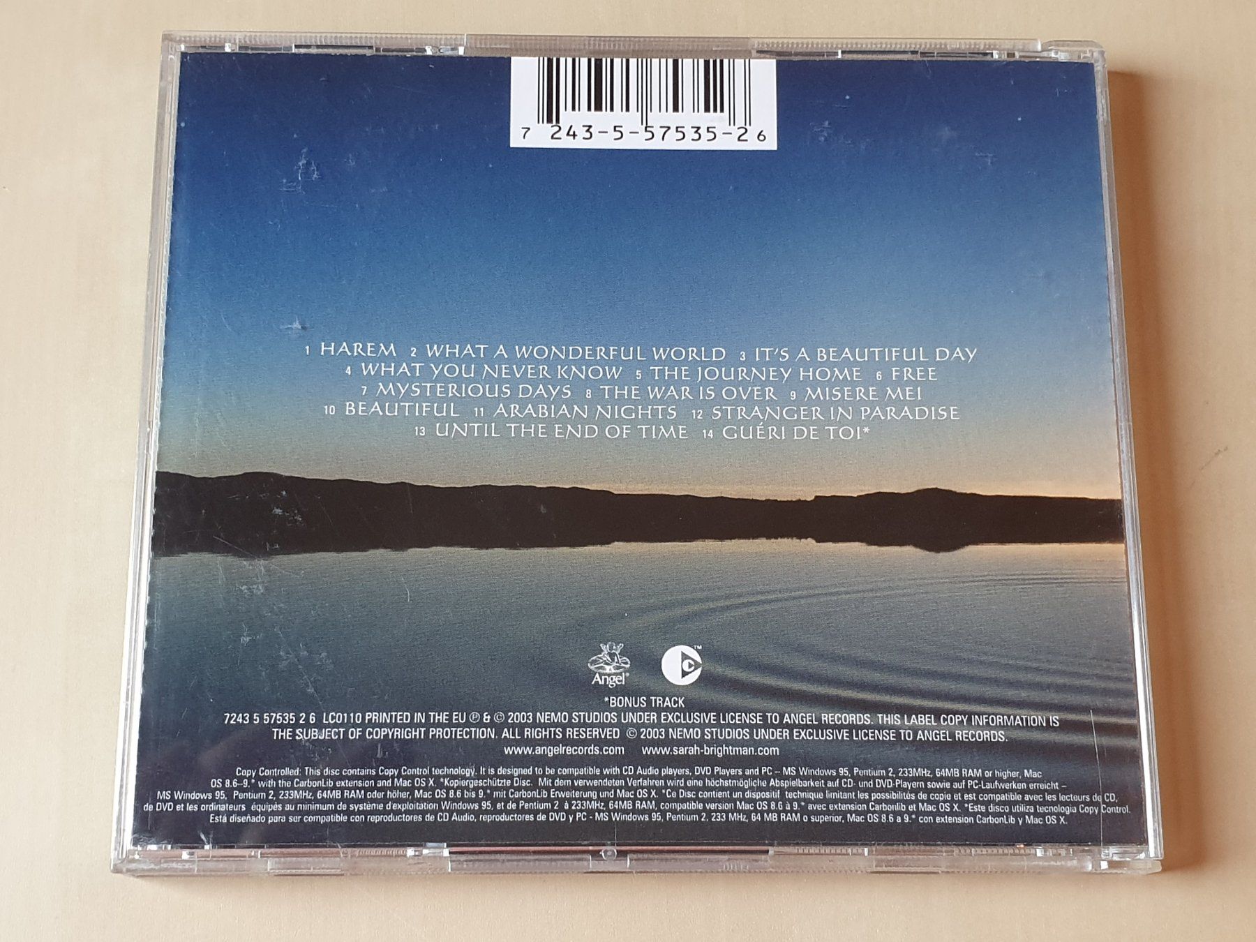 CD: Sarah Brightmann Harem – Usato da Stansstad venduto da collectorsshop 1