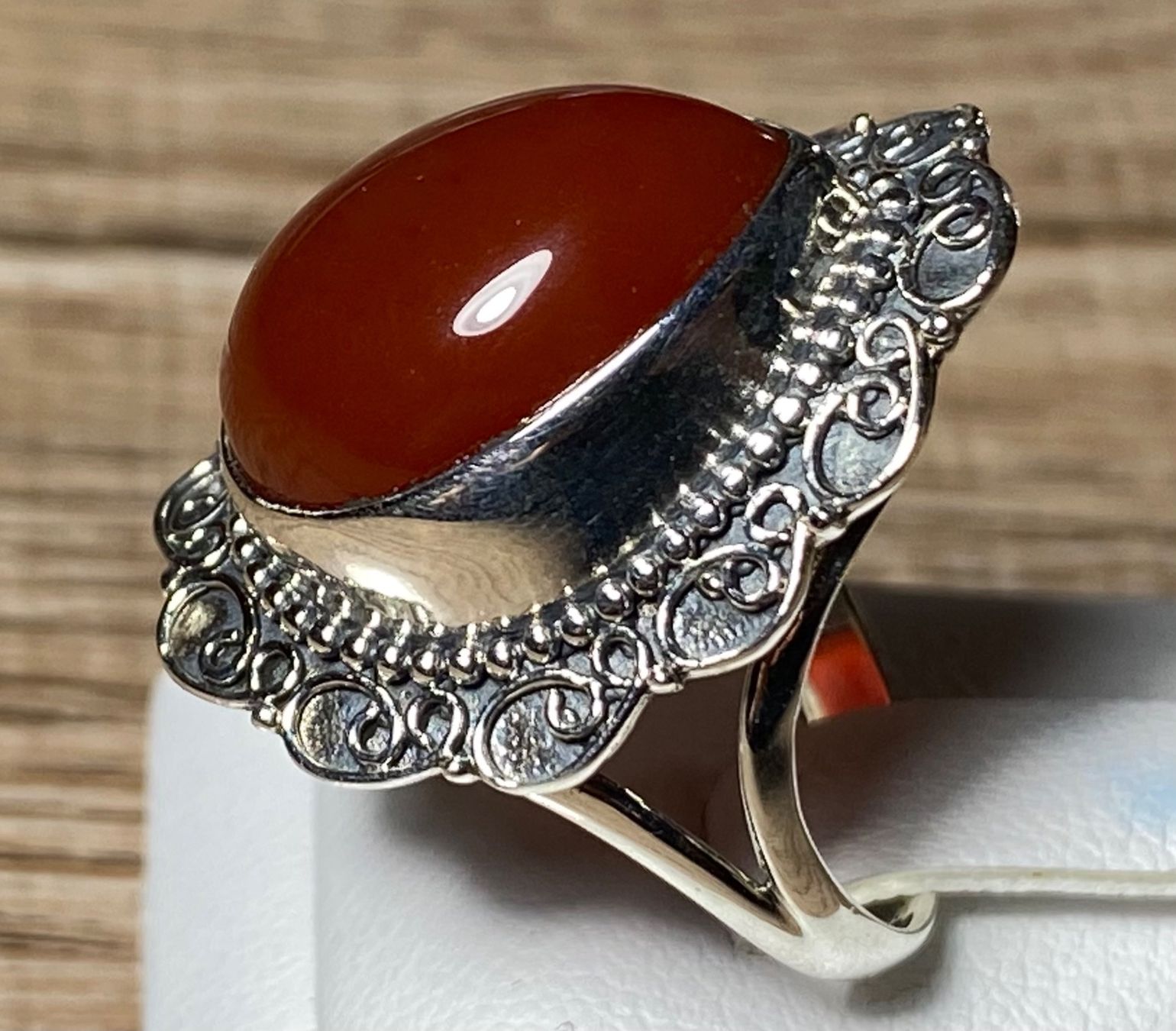 Ringe: Orientalischer Silberring; natürl. Roter Achat – Neu und originalverpackt aus Laax von Kiki_Kingdom 2