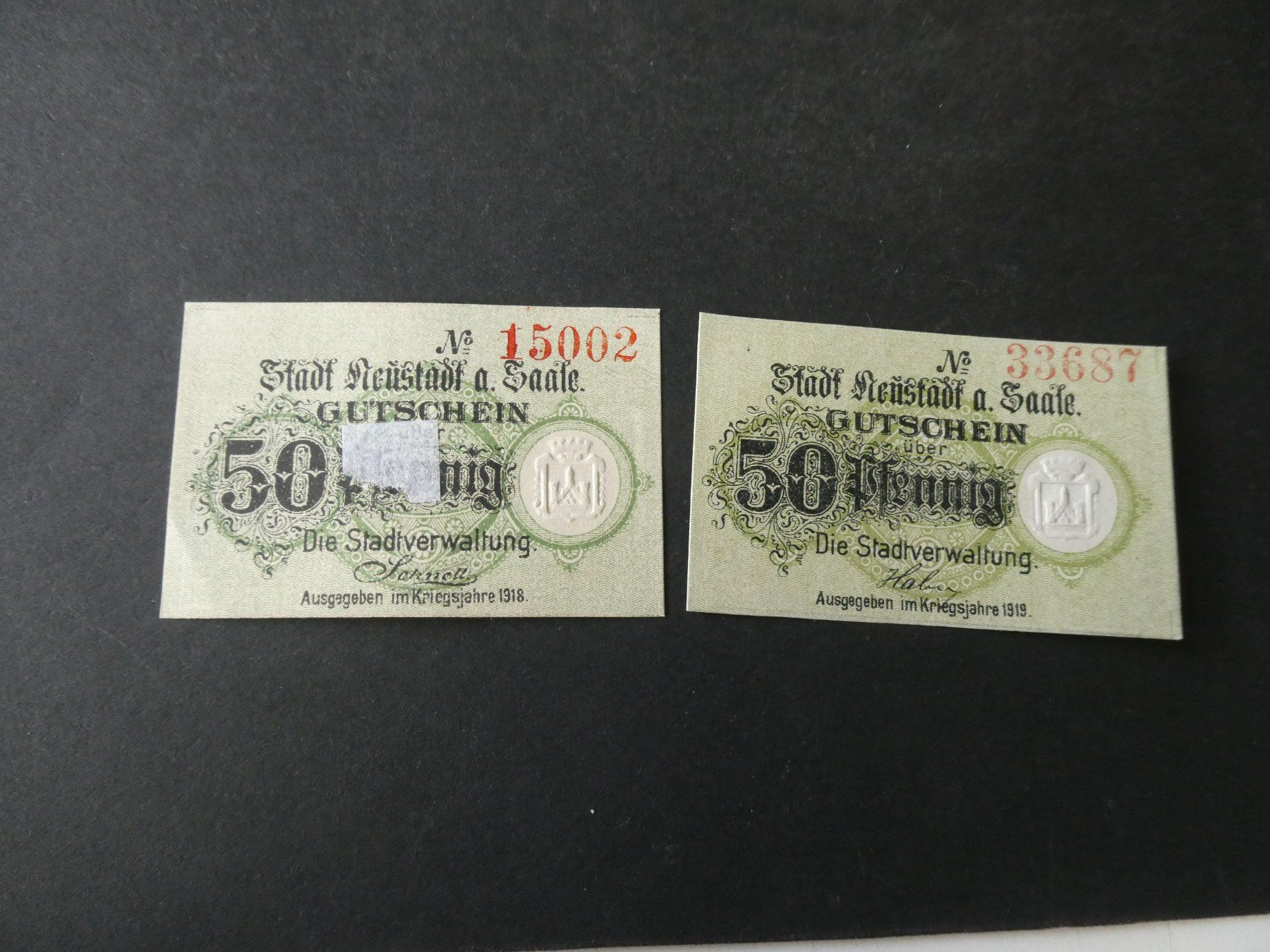 Banconote: Dt. Reich, Neustadt -  Notgeldscheine – Usato da Hinterforst venduto da Rohusri