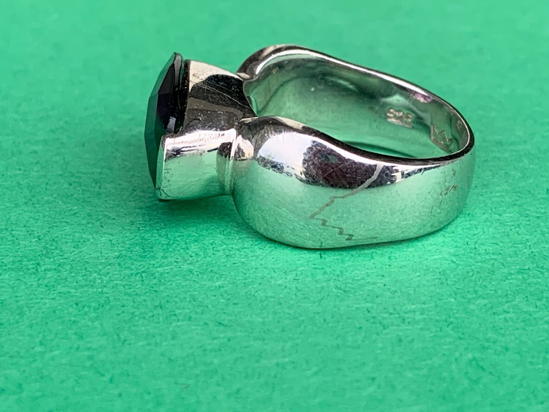Anelli: Silberring violetter Stein oval (63) – Usato da Dittingen venduto da Bellevista 7