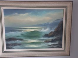 Ölgemälde Meereslandschaft / Küste  signiert  81,5 x 62 cm