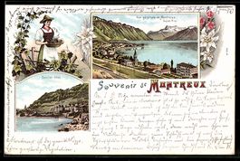 Litho Montreux, Territet-Glion, Vue gén